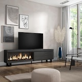 thumbnail of Mobile TV Soggiorno, Ampio spazio a disposizione, 210, Per TV fino a 80", Camino elettrico XXL, Design industriale, Stile moderno, Nero _ 412_6