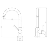 thumbnail of Spültischarmatur Cornwall Gebogen Chrom mit hohem Rundbogenauslauf und 360° Schwenkbereich Wasserhahn