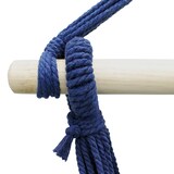 thumbnail of ECD Germany Hängesessel Blau-Grün mit 2 Kissen – Baumwoll Hängestuhl mit Hartholz-Querstab, bis 120 kg, Indoor & Outdoor geeignet, Boho Hängesitz