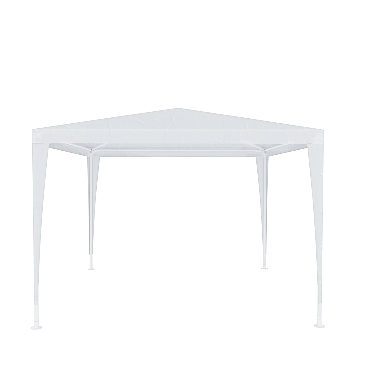 Gazebo 3 x 3 Metri Struttura in Acciaio Copertura In PE 110 gr/m² Impermeabile Idrorepellente Resistente Raggi Solari UV Tenda Ombrellone Bianco