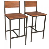 thumbnail of Set 2 bancos altos castanho nogueira mod. VENICE por Yelloo