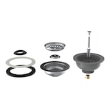 thumbnail of ECO SAVE Siebkörbchen Spüle, Edelstahl Abflusssieb Küche, Sieb für Spülbecken Ablaufventil