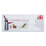 thumbnail of iSi Siphon à crème Gourmet Whip Plus, acier inoxydable, Ø 10,2 x 35,6 cm, 1 L, argenté/rouge