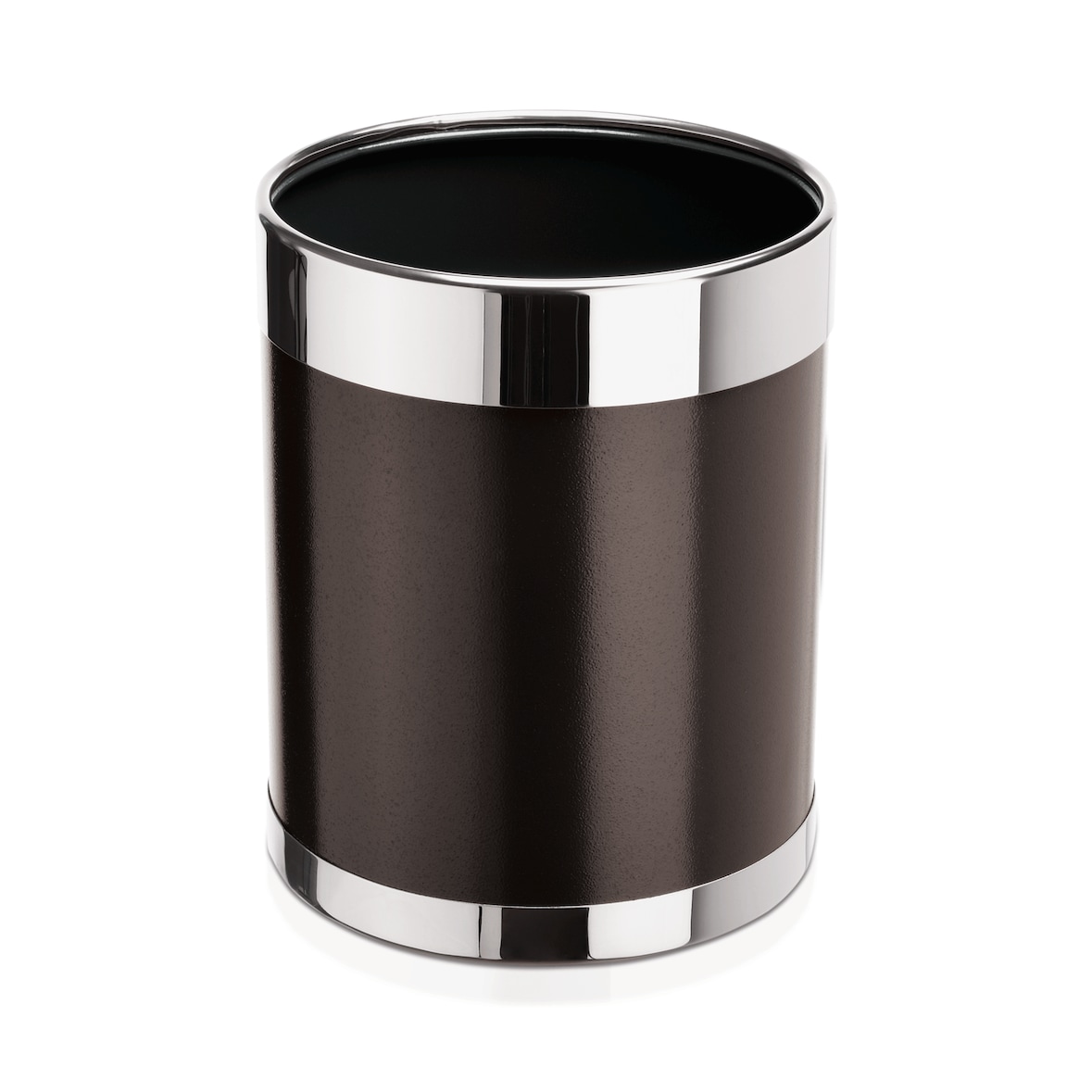 WAS Germany - Papierkorb, Ø 22 cm, Höhe 28 cm, walnuss,  pulverbeschichtet, Stahl