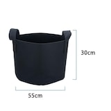 thumbnail of Intirilife 10x Vlies Pflanzsack in 75 Liter - 20 Gallon - 55 x 30 cm - Pflanzen Blumen Übertopf aus Vliesstoff mit Tragegriffen für Garten