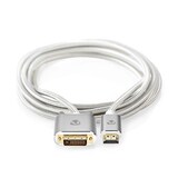 thumbnail of HDMI -Kabel - HDMI Stecker - DVI-D 24+1-Pin Stecker - 2560x1600 - Vergoldet - 2.00 m - Gerade - Geflochten - Silber - Verpackung mit Sichtfenster