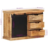 thumbnail of vidaXL Dressoir 80x30x55 cm massief ruw mangohout