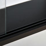 thumbnail of Vitrina Pared de Madera con Estantes Ajustables y 2 Puertas Correderas de Vidrio para Colecciones Perfumes Figuras de Decoración 80x9,5x60 cm Negro