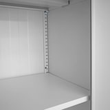 thumbnail of Aktenschrank HWC-H17, Stahlschrank Büroschrank Schrank, 2 Türen abschließbar Metall ~ 140x90x40cm grau
