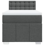 thumbnail of vidaXL Boxspringbett mit Matratze Dunkelgrau 90x200 cm Stoff