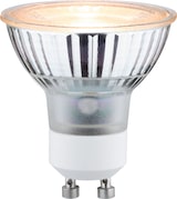 Eine GU10-Glühbirne mit Metallbasis.