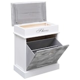 thumbnail of Helloshop26 - Armoire à chaussures range chaussures rangement meuble entrée couloir salon 50 x 28 x 58 cm bois de Paulownia gris 02_0021771