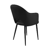 thumbnail of SVITA HAILEY 2er Set Esszimmerstühle Küchen-Sessel gepolstert Samt Schwarz