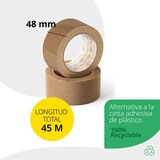thumbnail of OFITURIA Cinta Adhesiva Ecológica de Papel Kraft color Marrón. Cinta de Carrocero para Embalaje (48 mm x 45 mts - Kraft, 36 Rollos)