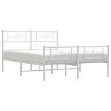 thumbnail of vidaXL Bedframe met hoofd- en voeteneinde metaal wit 140x200 cm