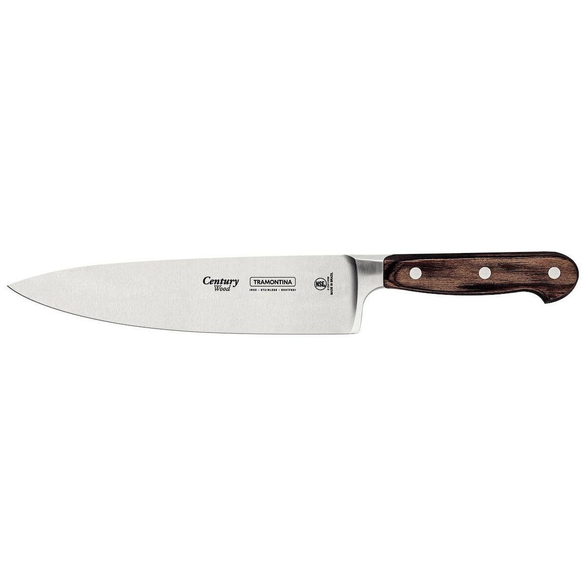 TRAMONTINA  Coltello Forgiato Chef 20 cm - Polywood Forgiato Manico in legno lavabile in lavastoviglie