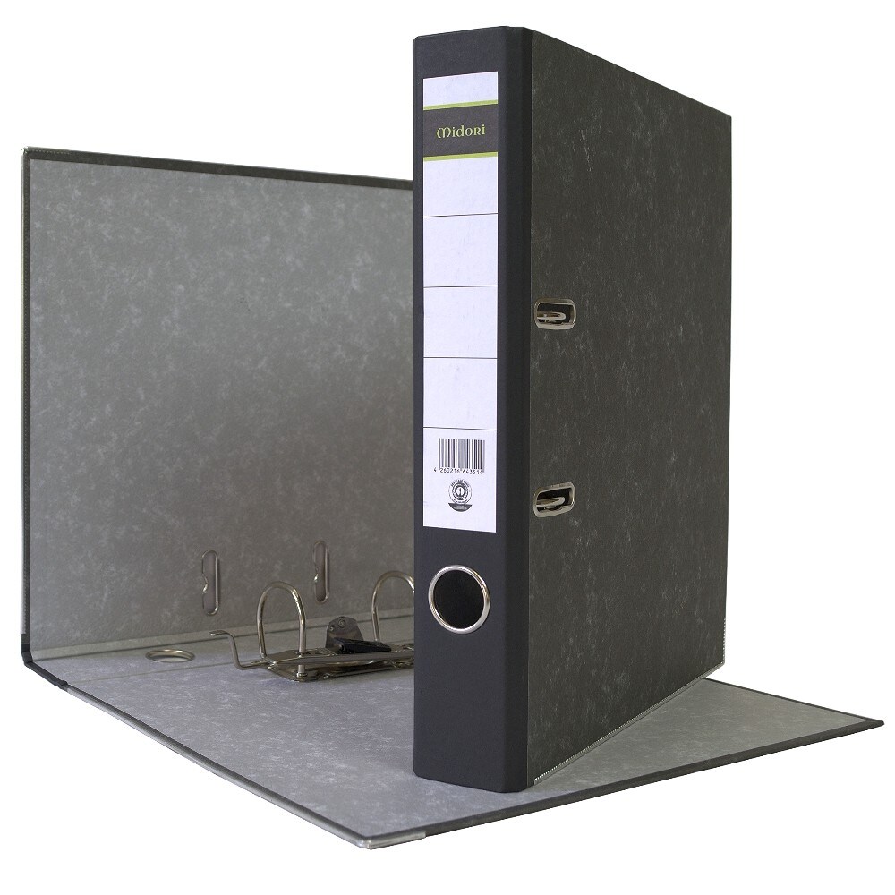 10 x Aktenordner A4 50 mm Schwarz Wolkenmarmor Archiv Büroordner Ringordner