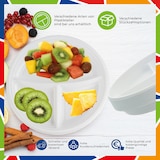 thumbnail of DayBays Plastikteller 3 Geteilt 300 Stk. Weiß Rund Menüteller Plastik Teller 22 cm Einweg Spülmaschinenbeständig