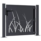 thumbnail of vidaXL Poort met grasontwerp 105x80 cm staal antracietkleurig