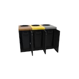 thumbnail of ROSSIGNOL Kit (x3) meuble de tri restaurant collectif 3X65L ALITRI marron/jaune/gris