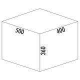 thumbnail of NABER Cox® Base 360 S/500-2 Abfallsystem Vollauszug, Anthrazit, 16 & 22 Liter