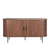 thumbnail of Möbilia Sideboard | 2 Schiebetüren | B 140 x T 40 x H 76 cm | walnuss – schwarz | 32020001 | Serie SIDEBOARD