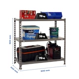 thumbnail of SimonRack Estanterias Almacenaje, 90x80x40 cm, Estanteria Metalica, 3 Alturas, 70 kg de Punto Flexión, Acero Galvanizado, Gris - Ecoclick