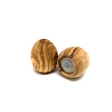 thumbnail of 2er Set Salz- und Pfefferstreuer Ei-Form aus Olivenholz