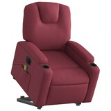 thumbnail of vidaXL Elektrischer Massagesessel mit Aufstehhilfe Weinrot Stoff