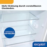 thumbnail of Exquisit Kühlschrank ohne Gefrierfach, 133 l, Energieklasse C, 3 Glasablagen, LED-Beleuchtung, wechselbarer Türanschlag, KS516-V-H-010C weiss