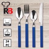 thumbnail of San Ignacio - Batería de cocina 16/18/20/24cm Acero Inox apta para inducción con Cubertería de 24 piezas en Acero Inox en color Azul