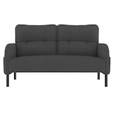 thumbnail of Zweisitzer Sofa 120x75 cm aus Cord mit ergonomischer Rückenlehne – Stilvolles Design und hoher Komfort in Grau
