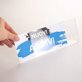 thumbnail of Danieli Store | Expositor de Mesa en metacrilato‎ | Porta Precios Inclinado, Visible de una Cara en Forma de L (21x9 cm - 6 Uds.)