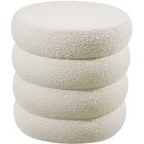 thumbnail of tectake Hocker Altu, gestoffeerd, opbergruimte - Bouclé crèmewit - 405227