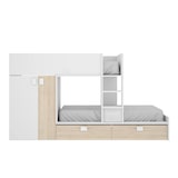 thumbnail of Dmora Letto per bambini Breithorn, Cameretta completa con armadio e cassetti, 275x108h150 cm, Bianco e Rovere
