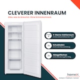 thumbnail of homeX Gefrierschrank No Frost, Tiefkühlschrank groß - 161 Liter, 4-Sterne Gefrieren, Super-Frost-Funktion, FSN1611E-W