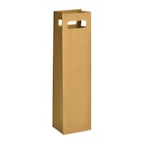thumbnail of Tasche für 1 Flasche aus braunem Kraftpapier mit ausgeschnittenen Griffen 11 + 9 x 42 cm je 200 - Gimex