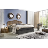 thumbnail of SIT Möbel Boxspringbett 180x200 cm | inkl. Matratzen + Topper | Rattan-Kopfteil | Stoffbezug | B200xT204xH120 cm | 18006-00 | Serie THIS & THAT