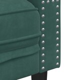 thumbnail of Canapé Chesterfield avec traversins 3 places vert foncé velours Modèle Dervélia