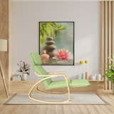 thumbnail of Relax Fauteuil Schommelstoel met Voetsteun Mod. ZEN GROENTE van Yelloo