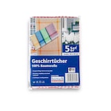 thumbnail of 5er Set Geschirrhandtuch aus 100 % Baumwolle, kariert, rot-weiß, 50/70 cm