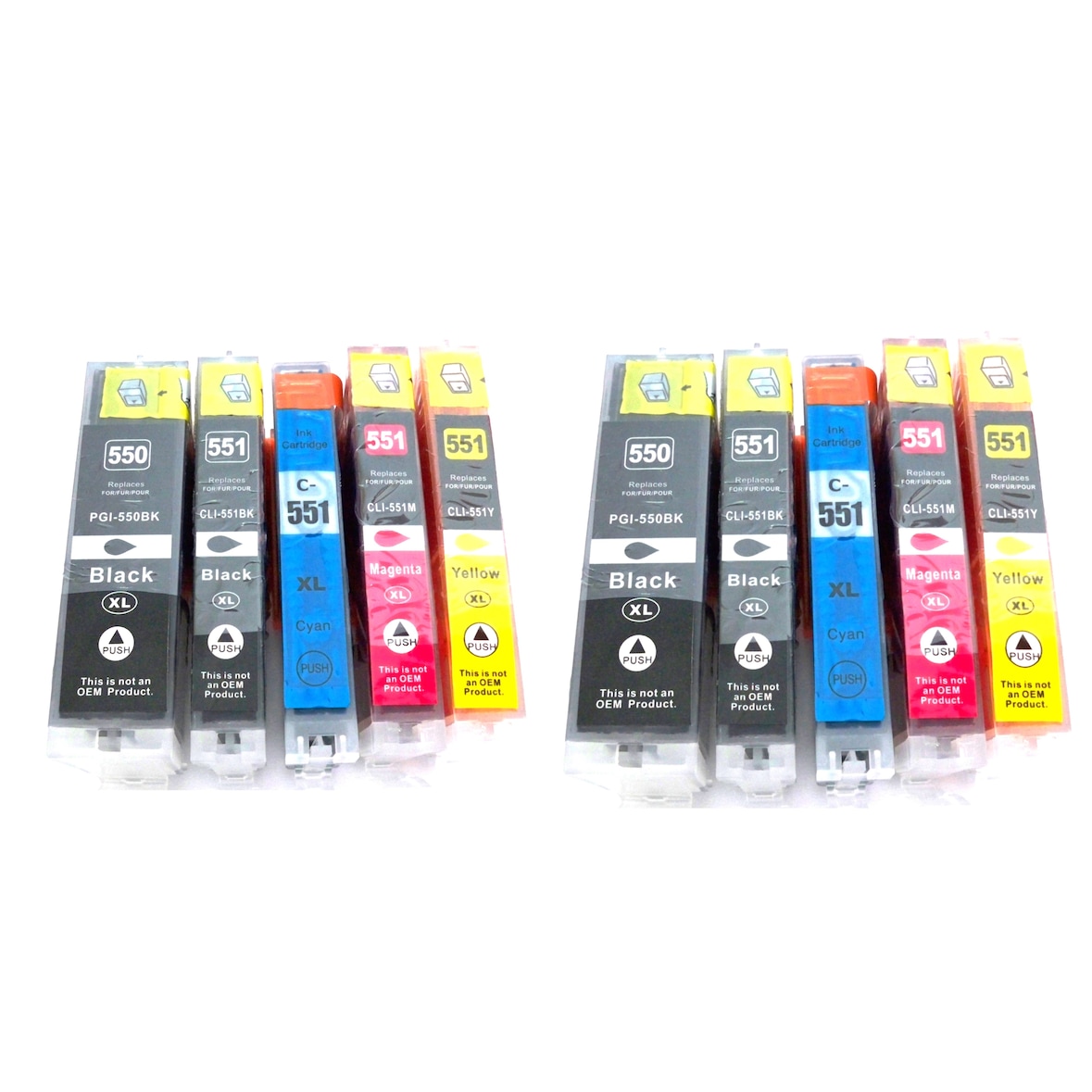 10x Tintenpatronen kompatibel f. Canon Pixma MG-5450 / MG-5450S  ersetzt Canon PGI-550 und CLI-551 Tintenpatronen