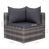 thumbnail of vidaXL 8-tlg. Garten-Lounge-Set mit Auflagen Poly Rattan Grau