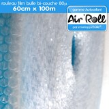 thumbnail of 1 Rouleau de film bulle d'air largeur 60cm x longueur 100m  - gamme Air'Roll AUTOCOLLANT