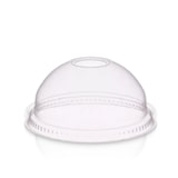 thumbnail of Deckel mit Loch, Domdeckel RPET - 800 Stück, transparentes recyceltes PET für Cups, klare Becher 225 und 300 ml