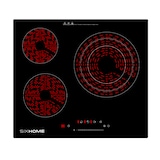 thumbnail of SIXHOME Placa vitrocerâmica SXHPV60N1, 60 cm, 3 zonas, 5700 W, zona tripla adaptável, controlo tátil, temporizador, bloqueio infantil, vidro