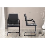 thumbnail of Sedia per visitatori Tira in similpelle nero/nero