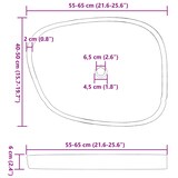 thumbnail of vidaXL Waschbecken Grau (38-45) x (38-45) x 12 cm Flussstein