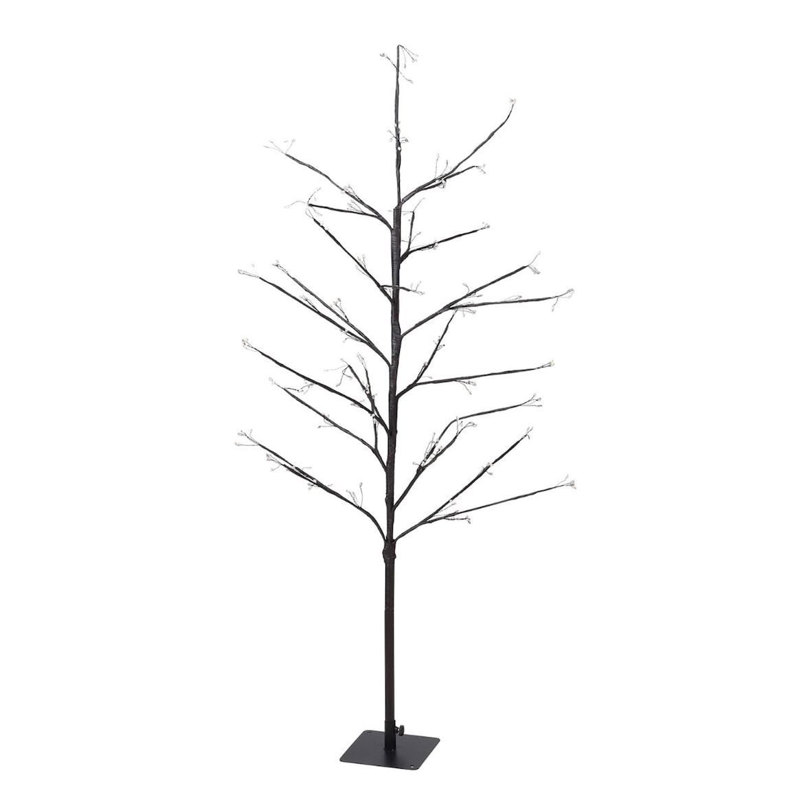 WellHome - Albero con 240 luci LED bianco caldo, alto 120 cm, in marrone