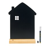 thumbnail of Securit® Quadro de mesa - Silhueta Casa - Base em madeira - Marcador de giz incluído